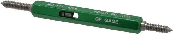 GF Gage - #5-40, Class 2B, Double End Plug Thread Go/No Go Gage - Hardened Tool Steel, Size 00 Handle Included - Apex Tool & Supply
