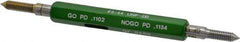 GF Gage - #5-44, Class 2B, Double End Plug Thread Go/No Go Gage - Hardened Tool Steel, Size 00 Handle Included - Apex Tool & Supply