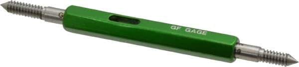 GF Gage - #6-32, Class 2B, Double End Plug Thread Go/No Go Gage - Hardened Tool Steel, Size 00 Handle Included - Apex Tool & Supply