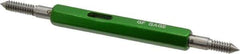 GF Gage - #6-32, Class 2B, Double End Plug Thread Go/No Go Gage - Hardened Tool Steel, Size 00 Handle Included - Apex Tool & Supply