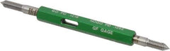 GF Gage - #6-40, Class 2B, Double End Plug Thread Go/No Go Gage - Hardened Tool Steel, Size 00 Handle Included - Apex Tool & Supply