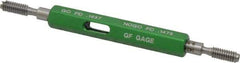 GF Gage - #8-32, Class 2B, Double End Plug Thread Go/No Go Gage - Hardened Tool Steel, Size 0 Handle Included - Apex Tool & Supply