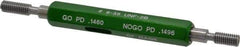 GF Gage - #8-36, Class 2B, Double End Plug Thread Go/No Go Gage - Hardened Tool Steel, Size 0 Handle Included - Apex Tool & Supply