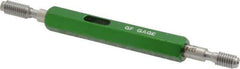 GF Gage - #10-32, Class 2B, Double End Plug Thread Go/No Go Gage - Hardened Tool Steel, Size 0 Handle Included - Apex Tool & Supply
