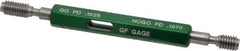 GF Gage - #12-28, Class 2B, Double End Plug Thread Go/No Go Gage - Hardened Tool Steel, Size 0 Handle Included - Apex Tool & Supply