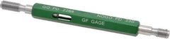 GF Gage - 1/4-28, Class 2B, Double End Plug Thread Go/No Go Gage - Hardened Tool Steel, Size 1 Handle Included - Apex Tool & Supply