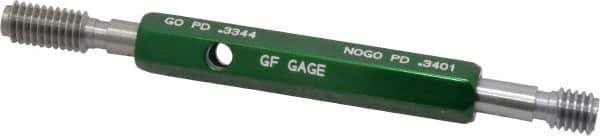 GF Gage - 3/8-16, Class 2B, Double End Plug Thread Go/No Go Gage - Hardened Tool Steel, Size 2 Handle Included - Apex Tool & Supply