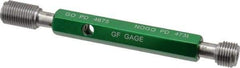 GF Gage - 1/2-20, Class 2B, Double End Plug Thread Go/No Go Gage - Hardened Tool Steel, Size 2 Handle Included - Apex Tool & Supply
