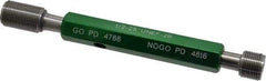 GF Gage - 1/2-28, Class 2B, Double End Plug Thread Go/No Go Gage - Hardened Tool Steel, Size 2 Handle Included - Apex Tool & Supply