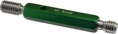 GF Gage - 9/16-12, Class 2B, Double End Plug Thread Go/No Go Gage - Hardened Tool Steel, Size 3 Handle Included - Apex Tool & Supply