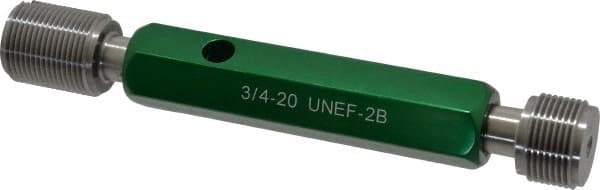 GF Gage - 3/4-20, Class 2B, Double End Plug Thread Go/No Go Gage - Hardened Tool Steel, Size 3 Handle Included - Apex Tool & Supply