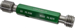 GF Gage - 1-8, Class 2B, Double End Plug Thread Go/No Go Gage - Hardened Tool Steel, Size 4 Handle Included - Apex Tool & Supply