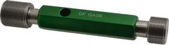 GF Gage - 1-20, Class 2B, Double End Plug Thread Go/No Go Gage - Hardened Tool Steel, Size 4 Handle Included - Apex Tool & Supply