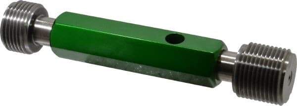 GF Gage - 1-1/8 - 12, Class 2B, Double End Plug Thread Go/No Go Gage - Hardened Tool Steel, Size 4 Handle Included - Apex Tool & Supply
