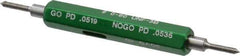 GF Gage - #0-80, Class 3B, Double End Plug Thread Go/No Go Gage - Hardened Tool Steel, Size 000 Handle Included - Apex Tool & Supply