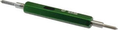 GF Gage - #1-72, Class 3B, Double End Plug Thread Go/No Go Gage - Hardened Tool Steel, Size 000 Handle Included - Apex Tool & Supply
