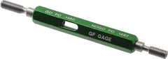 GF Gage - #8-36, Class 3B, Double End Plug Thread Go/No Go Gage - Hardened Tool Steel, Size 0 Handle Included - Apex Tool & Supply
