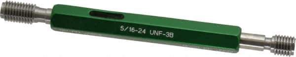 GF Gage - 5/16-24, Class 3B, Double End Plug Thread Go/No Go Gage - Hardened Tool Steel, Size 1 Handle Included - Apex Tool & Supply