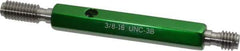 GF Gage - 3/8-16, Class 3B, Double End Plug Thread Go/No Go Gage - Hardened Tool Steel, Size 2 Handle Included - Apex Tool & Supply