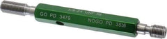 GF Gage - 3/8-24, Class 3B, Double End Plug Thread Go/No Go Gage - Hardened Tool Steel, Size 2 Handle Included - Apex Tool & Supply
