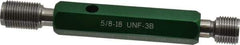 GF Gage - 5/8-18, Class 3B, Double End Plug Thread Go/No Go Gage - Hardened Tool Steel, Size 3 Handle Included - Apex Tool & Supply