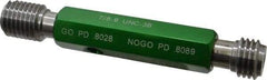 GF Gage - 7/8-9, Class 3B, Double End Plug Thread Go/No Go Gage - Hardened Tool Steel, Size 4 Handle Included - Apex Tool & Supply