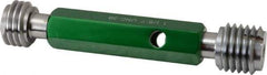GF Gage - 1-1/8 - 7, Class 3B, Double End Plug Thread Go/No Go Gage - Hardened Tool Steel, Size 4 Handle Included - Apex Tool & Supply