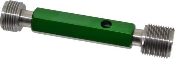 GF Gage - 1-1/8 - 12, Class 3B, Double End Plug Thread Go/No Go Gage - Hardened Tool Steel, Size 4 Handle Included - Apex Tool & Supply