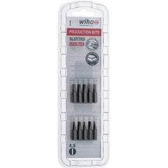 Wiha - Slotted Screwdriver Bits Reversible: NonReversible Blade Width (Inch): 3/16 - Apex Tool & Supply