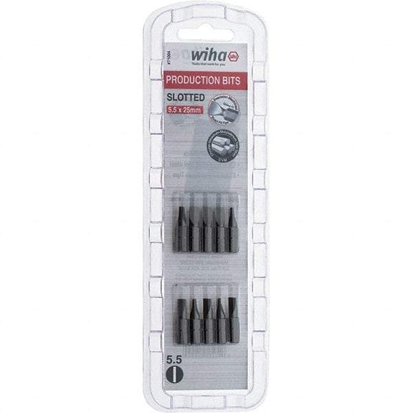 Wiha - Slotted Screwdriver Bits Reversible: NonReversible Blade Width (Inch): 7/32 - Apex Tool & Supply