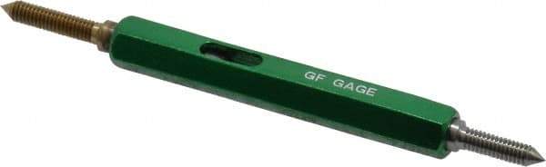GF Gage - #4-48, Class 2B, Double End Plug Thread Go/No Go Gage - High Speed Steel, Size 00 Handle Included - Apex Tool & Supply
