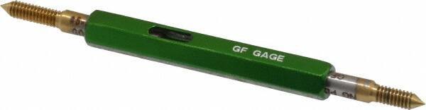 GF Gage - #5-40, Class 2B, Double End Plug Thread Go/No Go Gage - High Speed Steel, Size 00 Handle Included - Apex Tool & Supply