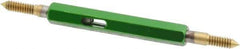 GF Gage - #6-32, Class 2B, Double End Plug Thread Go/No Go Gage - High Speed Steel, Size 00 Handle Included - Apex Tool & Supply