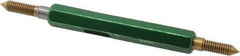 GF Gage - #6-40, Class 2B, Double End Plug Thread Go/No Go Gage - High Speed Steel, Size 00 Handle Included - Apex Tool & Supply