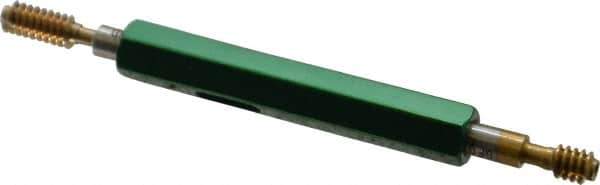 GF Gage - #10-24, Class 2B, Double End Plug Thread Go/No Go Gage - High Speed Steel, Size 0 Handle Included - Apex Tool & Supply