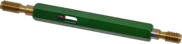 GF Gage - 1/4-28, Class 2B, Double End Plug Thread Go/No Go Gage - High Speed Steel, Size 1 Handle Included - Apex Tool & Supply