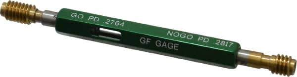 GF Gage - 5/16-18, Class 2B, Double End Plug Thread Go/No Go Gage - High Speed Steel, Size 1 Handle Included - Apex Tool & Supply