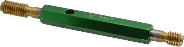 GF Gage - 3/8-16, Class 2B, Double End Plug Thread Go/No Go Gage - High Speed Steel, Size 2 Handle Included - Apex Tool & Supply
