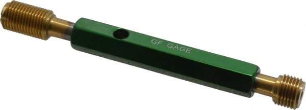 GF Gage - 1/2-20, Class 2B, Double End Plug Thread Go/No Go Gage - High Speed Steel, Size 2 Handle Included - Apex Tool & Supply