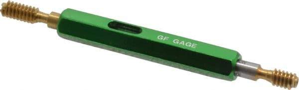 GF Gage - #10-24, Class 3B, Double End Plug Thread Go/No Go Gage - High Speed Steel, Size 0 Handle Included - Apex Tool & Supply