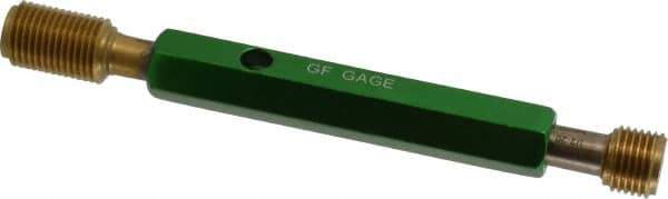 GF Gage - 1/2-20, Class 3B, Double End Plug Thread Go/No Go Gage - High Speed Steel, Size 2 Handle Included - Apex Tool & Supply