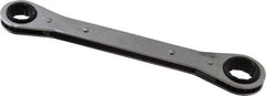 Proto - 5/8" x 3/4" 12 Point Ratcheting Box Wrench - Double End, 1-5/8" Head Diam x 1/2" Head Thickness, 8-1/8" OAL, Steel, Chrome Finish - Apex Tool & Supply
