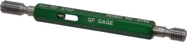 GF Gage - 1/4-28 Thread, Steel, Screw Thread Insert (STI) Class 2B, Plug Thread Insert Go/No Go Gage - Double End with Handle, Handle Size 1 - Apex Tool & Supply