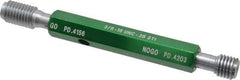 GF Gage - 3/8-16 Thread, Steel, Screw Thread Insert (STI) Class 2B, Plug Thread Insert Go/No Go Gage - Double End with Handle, Handle Size 2 - Apex Tool & Supply