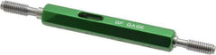 GF Gage - 6-32 Thread, Steel, Screw Thread Insert (STI) Class 3B, Plug Thread Insert Go/No Go Gage - Double End with Handle - Apex Tool & Supply