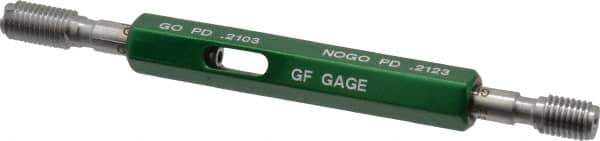 GF Gage - 10-32 Thread, Steel, Screw Thread Insert (STI) Class 3B, Plug Thread Insert Go/No Go Gage - Double End with Handle - Apex Tool & Supply