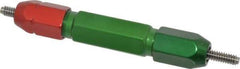 GF Gage - #10-24, Class 2B, Double End Plug Thread Go/No Go Gage - Steel, Size 3W Handle Included - Apex Tool & Supply