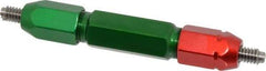 GF Gage - 1/4-20, Class 2B, Double End Plug Thread Go/No Go Gage - Steel, Size 3W Handle Included - Apex Tool & Supply