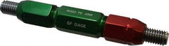 GF Gage - 1/2-13, Class 2B, Double End Plug Thread Go/No Go Gage - Steel, Size 5W Handle Included - Apex Tool & Supply
