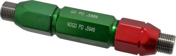 GF Gage - 5/8-18, Class 2B, Double End Plug Thread Go/No Go Gage - Steel, Size 6W Handle Included - Apex Tool & Supply